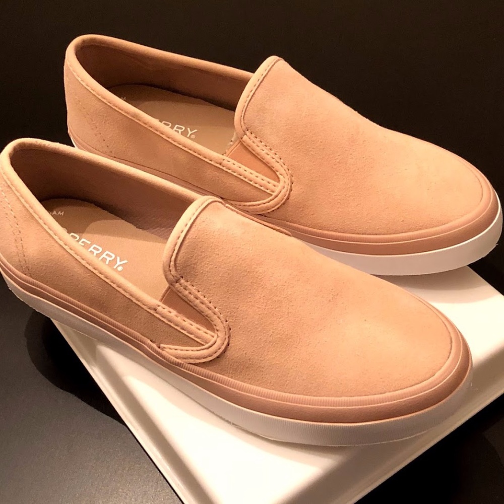 SPEERY Seaside Suede Slip-On Sneakers - Rose -NEW!